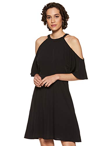 Image of Harpa Women's Polyester Fit and Flare Knee-Length Dress Pack of 1