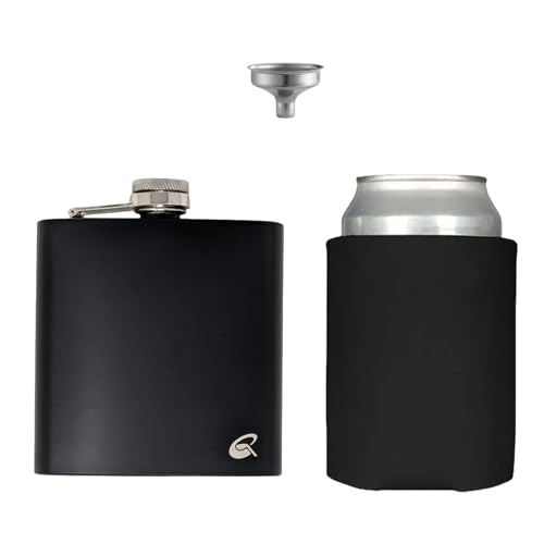 Stainless Steel Flask Set with Can Insulator