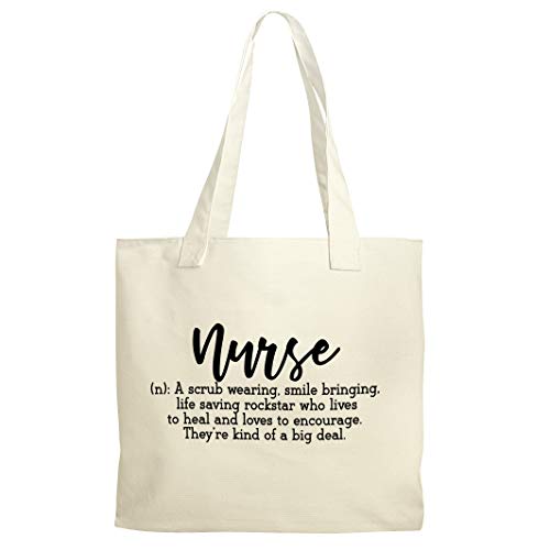 Nurse Definition Canvas Tote Reusable Shopping Bag