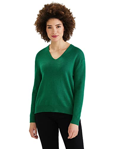 STREET ONE Damen A302266 Strickpullover, Dark Brisk Green Melange, 38