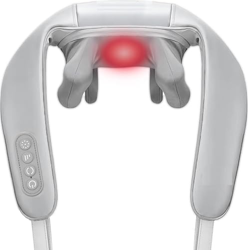 Massaggiatore Cervicale Schiena e Collo con Funzione di Riscaldamento e 3 Velocità Regolabili,allevia la tensione di collo, schiena, gambe, polpacci - colorazioni casuali