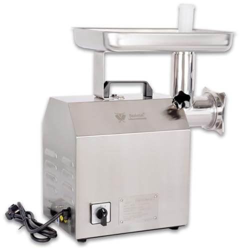Beeketal 'FW220B' Profi Edelstahl Fleischwolf mit 220 kg/Std. Durchsatz, 1100 Watt Motor, 1...