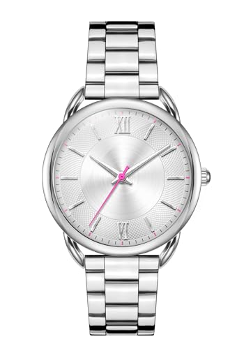 Montre bracelet en métal femme à chiffres romains étanche
