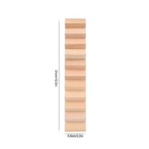 CUTULAMO Mini-Möbel, zarte Verarbeitung 1/12 lebendige und lebensechte Miniatur-Holztreppe für Puppenhäuser – Bild 4