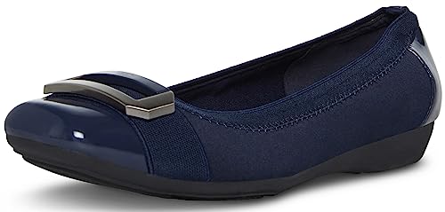 Image of Anne Klein Uplift Flats for Women - Textile Upper and Lining - Stretch Collar - 90 Flexibility - Square Cap Toe