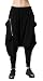 ELLAZHU Women Unique Design Pockets Black Harem Hippie Hip-hop Pants GY1054