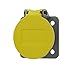 Leviton 16S31-Y NEMA Type 3R Enclosure with Automatic Closing Lid, Thermoplastic Housing and Cover, Stainless Steel Torsion Spring, Yellow