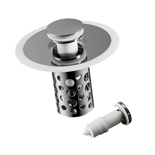 DIMITU Upgraded Bounces Bathtubs Drain Stoppers Drain Collector with Without Clog Basket Fit 1.25 1.5Inch Drain