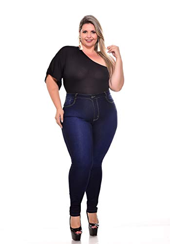 kit 3 Calça Jeans Feminina Plus Size Tamanho Grande TAMANHO:56
