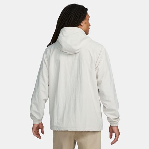 Nike Futura NSW Club Men's Full Zip Windbreaker Jacket, White Cream, Size L3