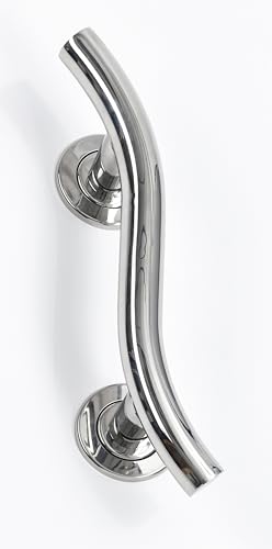 NRS Healthcare Stainless Steel Curved Grab Rail