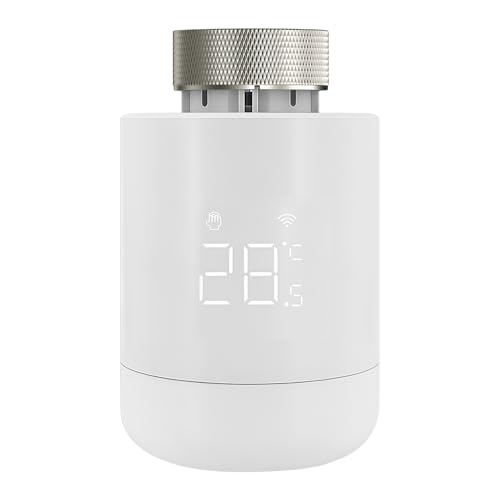 Flintronic Heizkörperthermostat Zigbee Thermostat Heizung mit LED-Display Programmierbar Heizungsthermostat Smartes Heizkörperthermostat Unterstützen Alexa Google Home Sprachsteuerung