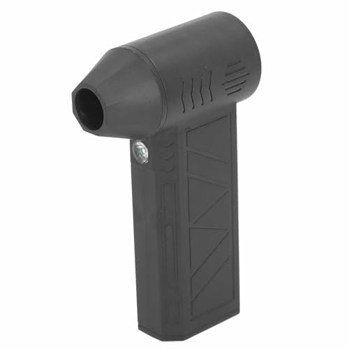 NOENNULL Soplador de Secado a Chorro, Potente, Ajustable, 130000 RPM, Plumero de Aire Inalámbrico para Computadoras, Teclados, Luz LED, Inflado de Pelo de Mascotas, ABS, 5,3 'x 11,5 Oz, Hogar, (Negro)