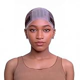 Lace Wig Grip Cap for Glueless Wig 4x5 Transparent Lace Reusable Wig Caps, Wig Grip Band for Lace Front Wigs to Keep Wigs in Place, Adjustable Wig Cap with Grip Band Non Slip Cap for Women (Brown)