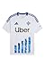 COMO 1907 Maglia Calcio Ufficiale Away 2024/2025 Uomo. T-Shirt Serie A Bianca Trasferta. Jersey Replica con Tecnologia Aeroready e Stampa Lago di Como XL