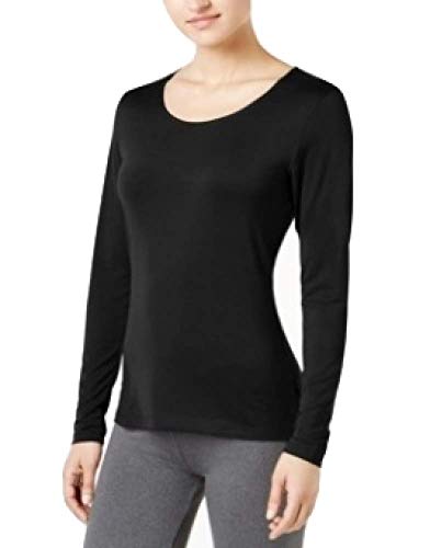 32 DEGREES Heat Women Long Sleeve Size XX-Large Black Scoop Neck