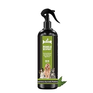 Dogz & Dudez Neem Shield Tick, Flea, Flea Egg Spray for Dogs and Cats 200 ml | Quick Results |Treatment, Preventive, Ecoparasite Killer and Repellent Spray Botanical Oils