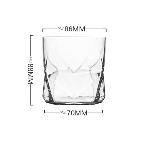 Vaso de vidrio retorcido de 330 ml para agua y leche 3