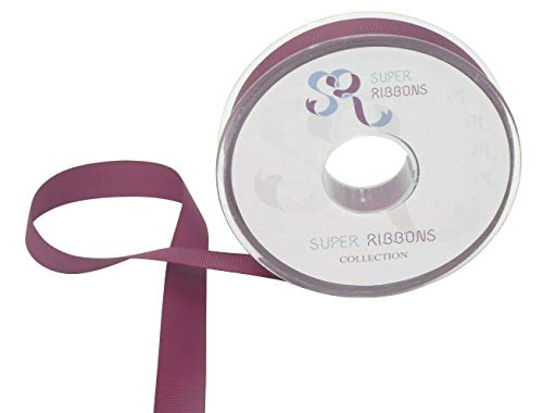 SR SUPER RIBBONS®™ Quality Reels Grosgrain Ribbon, 3mm 6mm 10mm 15mm 25mm & 40mm 20/50 Metre on Hard Plastic Reels (Burgundy - Image 2