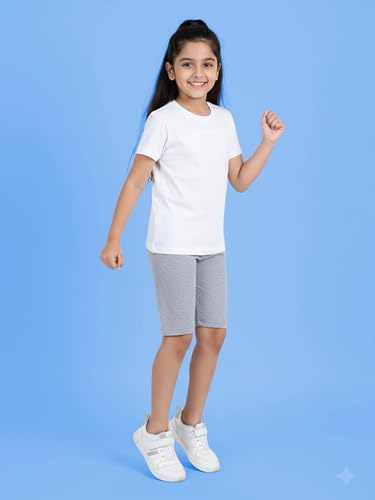 Image of KiddoPanti Girls Knee Length Cycling Shorts Pack of 2