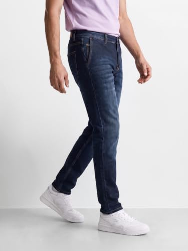 Image of THE INDIAN GARAGE CO Men Slim Fit Solid Mid-Rise Jeans