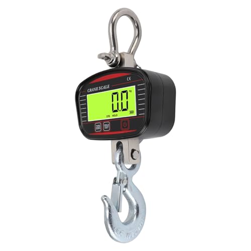 Walfront Báscula de Grúa Digital 2000 Kg 4409,2 Lb Báscula de Grúa Electrónica Industrial Resistente con Control Remoto para Construcción de Fábricas Agrícolas