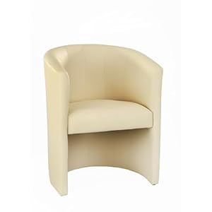 H&S Design Cocktailsessel Farbe Creme/beige Sessel Clubsessel Loungesessel Club Möbel Bürosessel Praxismöbel Farbe Creme/beige Kunstleder Neu