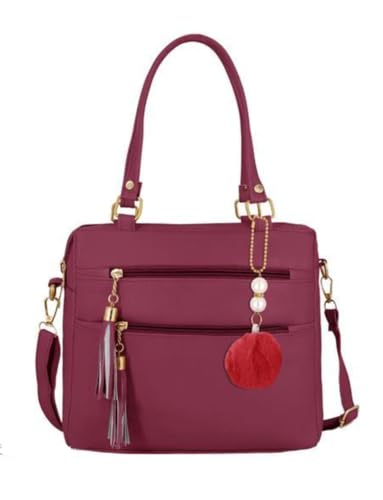 Image of women's pu leather handbag shoulder bag hand held bag with long strap queen collection simple sober and stylish (HB5)