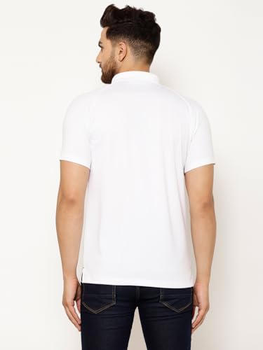 Image of EPPE Men's Polo Neck Solid Slim Fit Activewear Half Sleeve Dryfit Micro Polyester Sportswear | Casual wear T-Shirt