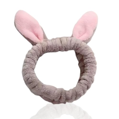 PARENCE.- Bandeau de Maquillage Confortable - Design Oreilles Lapin - Taille Universelle avec Bon Maintien - Bandeau Douche Cheveux Femme)