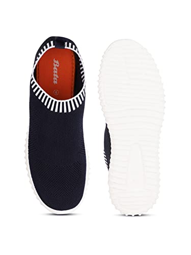 Image of Bata Webber Blue Casual Round Toe Slipon Shoes for Kids