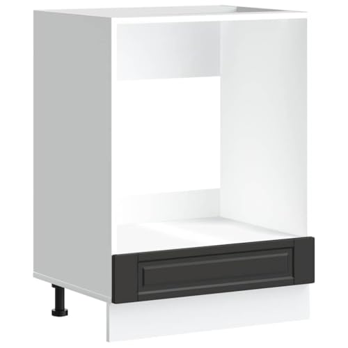 vidaXL Armoire à Four Porto Noir Bois d ingénierie