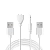 2 unidades de cargador vibrador de CC cable de carga USB magnético y cargador de juguete sexual de 0.098 pulgadas para varitas, consoladores (2 unidades (cable de carga CC de 2.6 pies y cable