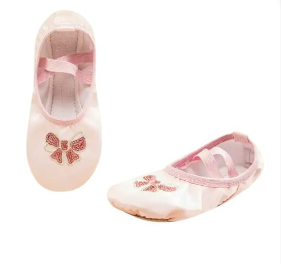 Girl's Ballet Shoes Canvas Dance Slippers Split Sole Kids