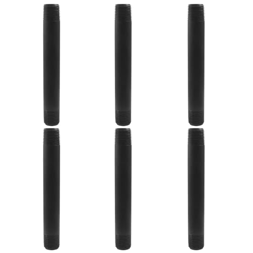 OSVJE 6 Pcs Sprinkler Head Pipe Riser, PVC Double Male Thread Extension 1/2 Inch MPT Raised Pipe, Automatic Irrigation Connector for Lawn Irrigation System (6 Inch)