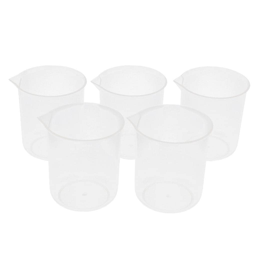 misppro Lot de 5 tasses à mesurer en plastique pour laboratoire 500 ml