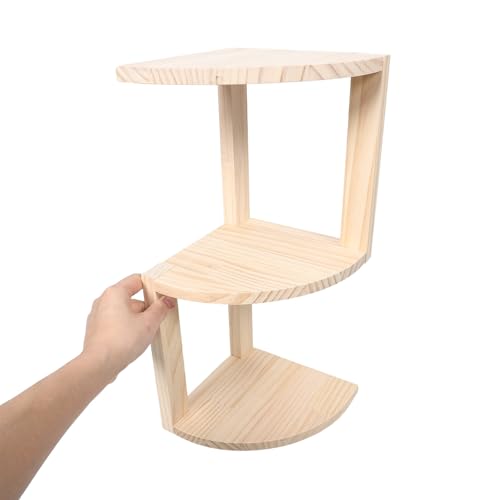 Estantería esquinera de madera resistente y compacta para optimizar espacios 6