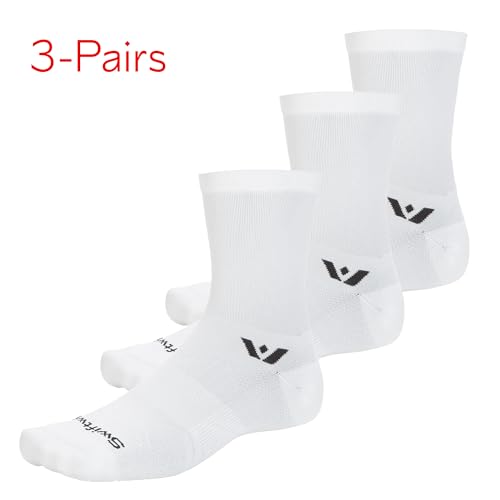 Image of Swiftwick - ASPIRE Mid-Crew Cycling Socks, Maximum Breathability, Moisture Wicking