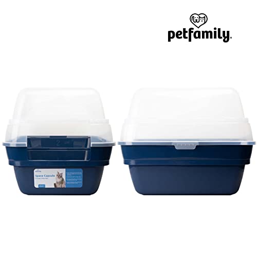 Caja de arena para gato grande plegable con tapa transparente miniatura 3
