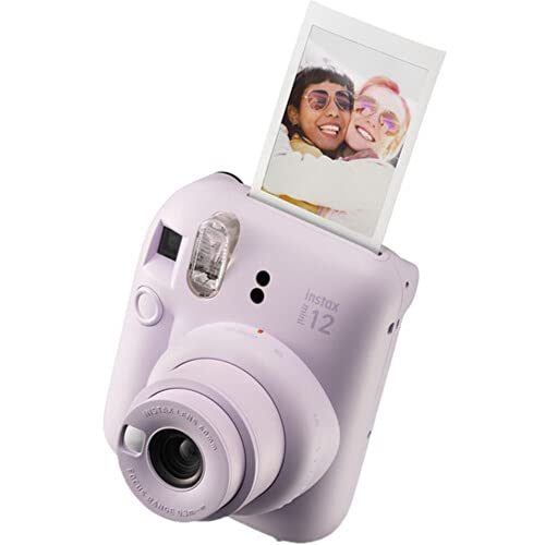 Image of FUJIFILM INSTAX Mini 12 Holiday Bundle 2025 | Lilac Purple | with Extra Instax Mini Film + 4pk AA Batteries & Cleaning Cloth (10 Items)