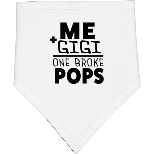inktastic Me Plus Gigi Equals 1 Broke Pops Baby Bandana Bib