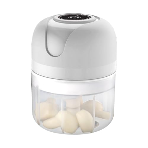 Mincer de ajo eléctrico, picadora vegetariana portátil eléctrica - Chopper de cebolla,Gadget de cocina inalámbrico USB carga pequeño procesador de alimentos para el hogar de cocina al aire libre