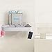 Modundry Fold Down Baby Changing Station Wall Mount Horizontal Baby Change Table with Safety Straps for Commercial Restrooms (2 White Granite)