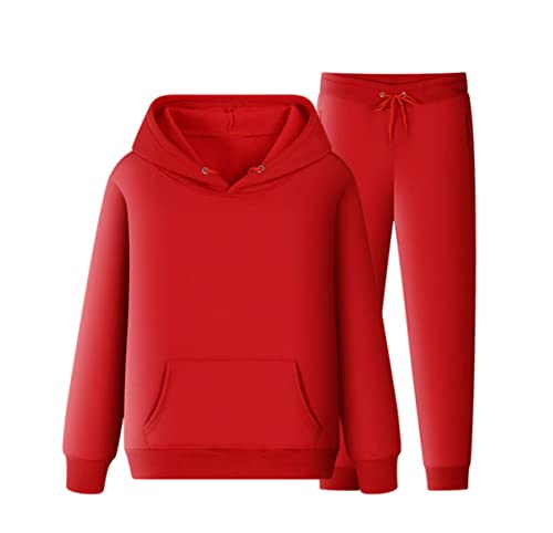 Survêtement d'hiver en polaire rouge taille M pour homme Kiioouu