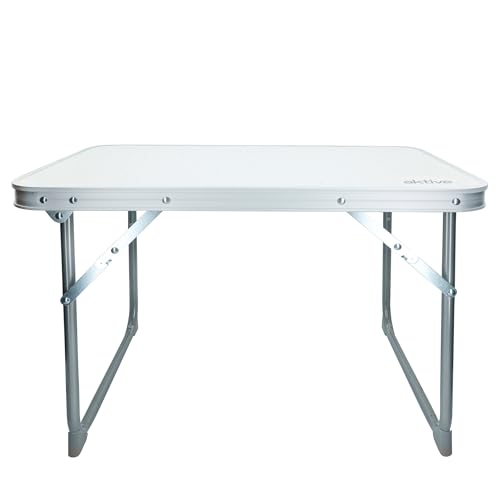 Table de camping pliante en aluminium table basse blanche légère de jardin - 4