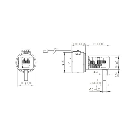 Moteur pas à pas DC 5V 15mm de précision à 4 fils pour automatisme - 4