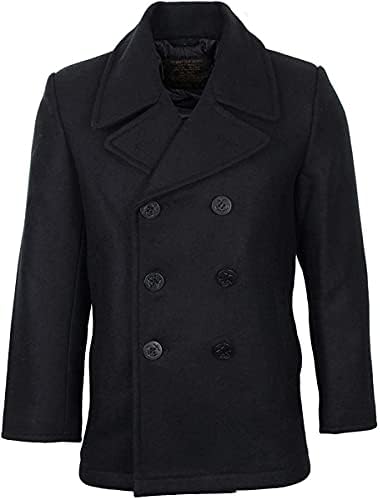 Mil-Tec Casaco de chiffon masculino US Navy Pea, Preto, M | Amazon