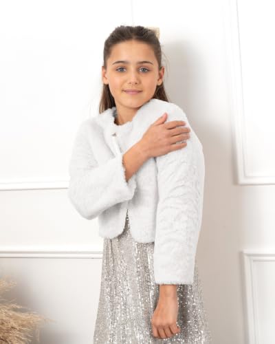 Image of BOLEROSE Girls Faux Fur Bolero Jacket