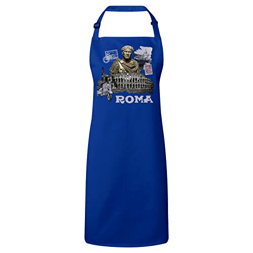 Tablier Rome tourisme vintage bleu Roma l'idée cadeau pour cuisinier