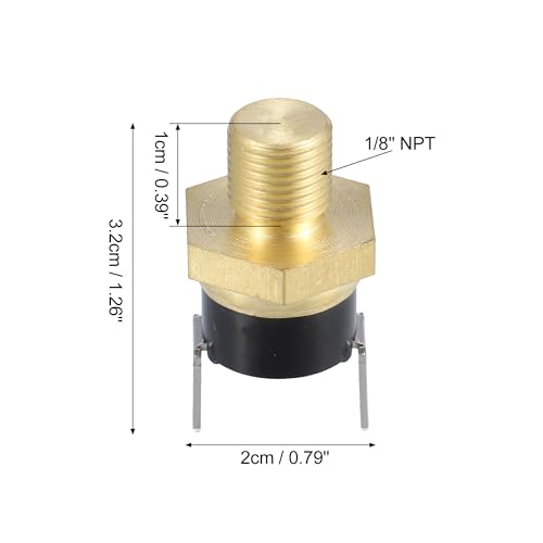 X Autohaux A22092100UX0305 Universal Automotive Radiator Engine Cooling Fan Temperature Thermo Sensor Switch 1/8'' Npt 135-150 Degrees thumb #2